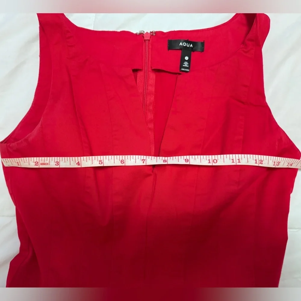 AQUA  Red Paneled Midi Dress in XS Size - Picture 11 of 11